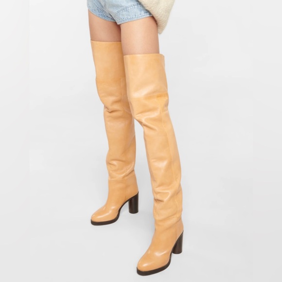 Brand New Pair of Isabel Marant Over The Knee Leather Boots - Picture 2 of 7